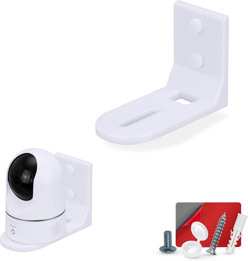 Screwless Wall Mount Small Shelf for Baby Monitors, Security Cameras, Speakers, Decor, Plants & More, Strong VHB Adhesive with Screw in Option, Ea...