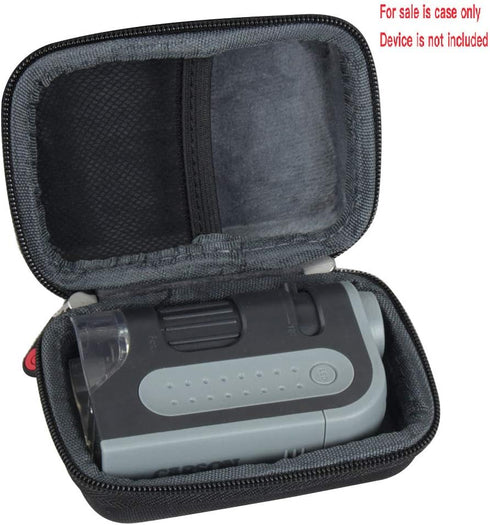Hermitshell Hard Travel Case for Carson MicroBrite Plus 60x-120x Power LED Lighted Pocket Microscope (Microscope is not Included)...