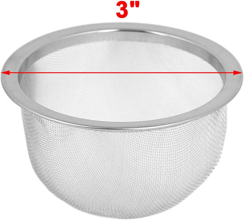 uxcell Stainless Steel Mesh Tea Leaves Stainer Teapot Filter 76mm x 55mm...