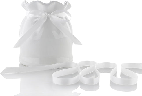 Double Faced White Satin Ribbon: 3/8 Inch 100 Yards Roll...