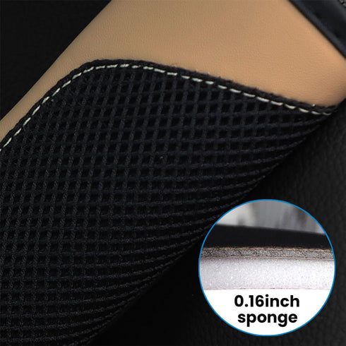 Car Seat Belt Pads Cover, 2 Pack Leather Mesh Universal Seatbelt Shoulder Strap Protector, Soft Harness Pad Safety Belt Cover for Comfortable Driv...