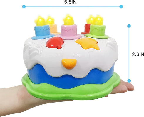 First Birthday Cake Toy - Todderl Birthday Cake Toy with Candles and Songs for 18 Months+ Boys Girls Musical Birthday Gift...