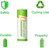 14430 Rechargeable Lifepo4 Battery, 14430 LiFePO4 Rechargeable Battery 3.2V 450mAh for Solar Panel Outdoor Garden Lights (NOT AA Battery) -6 Pack...