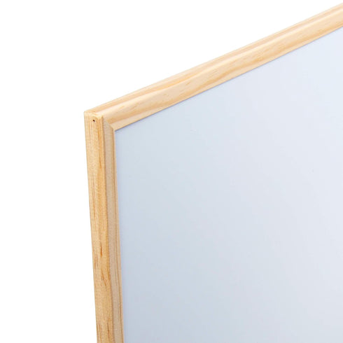 DESK TECH Dry Erase Magnetic White Bulleting Board with Beige Pinewood Wooden Frame -Gifted 2 Magnet- 18 x 24 inches - Flexible Mounting, Versatil...