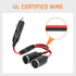 Pack-1 Car Cigarette Lighter Extension Cord, 11.8" PVC Splitter Y Adapter, Power Charger Port, 16AWG Automotive Socket Extension Cable, Universal ...