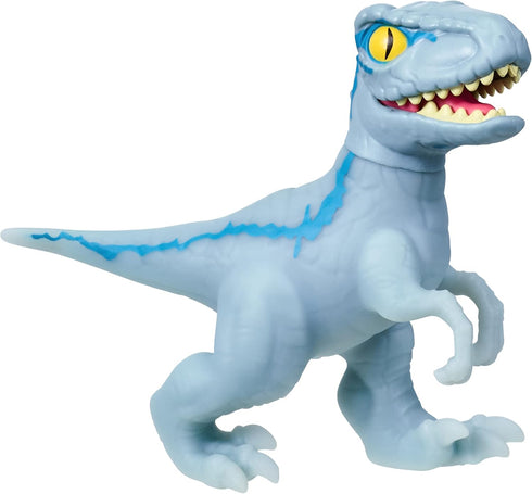 Heroes of Goo Jit Zu Jurassic World - Chomp Attack Stretch Blue Velociraptor Action Figure, Multicolor...
