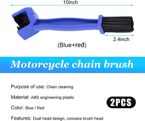 2 PCS Bike or Motorcycle Chain Washer, Motorcycle Cleaning Brush Tool Kit for Chain & Gear Maintenance, Universal Bicycle Chain Dirt Clean Brushes...