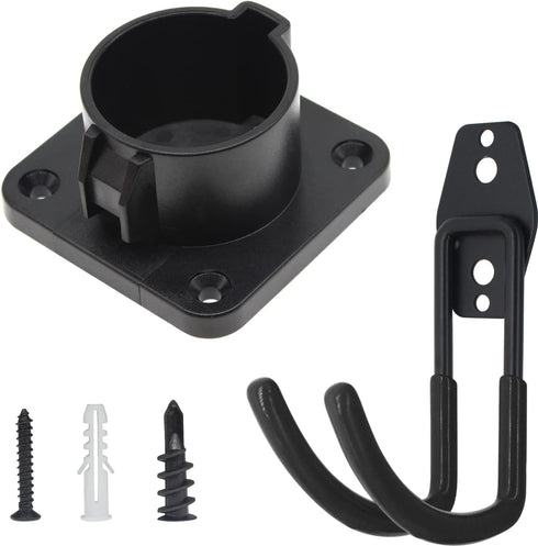 EV Charger Holder-Electric Vehicle Charger Nozzle Holster Dock and J-Hook Combination for J1772 Connector.......