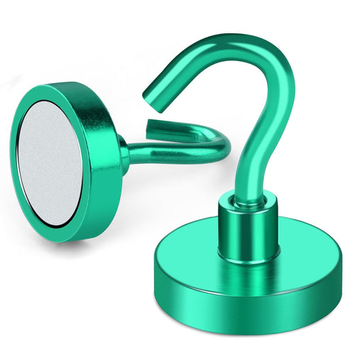 MIKEDE Magnetic Hooks, 40Lbs+ Heavy Duty Magnet Hooks for Cruise Cabins, Super Neodymium Hanging Hooks Strong Magnets with Hook for Fridge, Magnet...