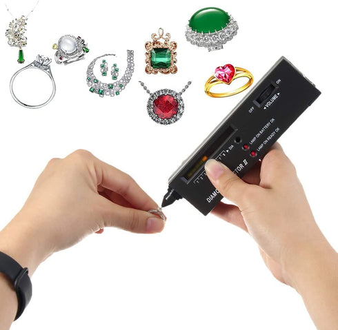 Diamond Tester Pen,Professional Jewelry Diamond Tester+40X Illuminated Jewelry Loop Magnifier,Diamond Selector for Novice and Expert,Thermal Condu...