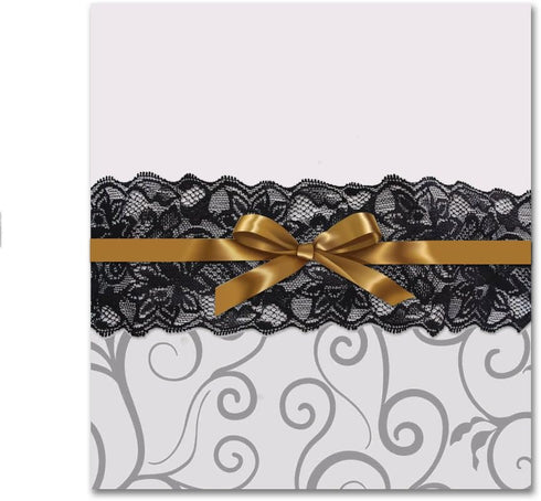 VGOODALL 3 Inch Black Lace Ribbon, 10 Yards Wide Lace Trim for Sewing Elastic Floral by Roll for Bridal Wedding Decoration DIY Sewing Craft Gift W...