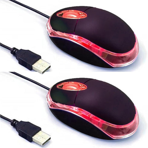 2 Pack Wired Mini Optical Mouse Computer Mouse Ergonomic Mouse with USB Mouse for Laptop PC Desktop mice Compatible with Windows Linux Mac fit for...