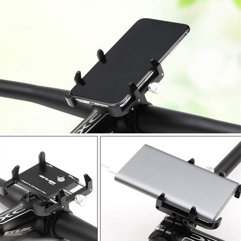 GUB Thick Case Design Bike & Motorcycle Phone Mount Handlebar Holder Adjustable Compatible with iPhone XR Xs 7s 8 Plus,Compatible with SamsungS7/S...