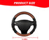 Car Steering Wheel Cover, Carbon Fiber Leather Vehicle Steering Wheel Protector, Sport Style and Anti-Slip Auto Interior Accessories, 15 Inch Univ...