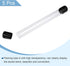MECCANIXITY Clear Storage Tube 0.8" x 9"(20mm x 230mm) Lightweight for Bead Containers, Craft, DIY with Black Caps 5 Pack...