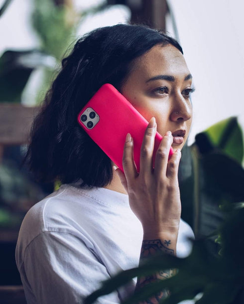 FELONY CASE for iPhone 11 - Neon Pink Case, Liquid Silicone with Anti-Scratch Microfiber Lining, 360° Shockproof Protective Cover...