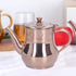 Teapots, 500ML Rose Gold Stainless Steel Teapot Integrated Cover and Anti?scalding Handle Design Tea Pot with Removable Infuser Suitable for Confe...
