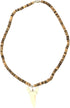 Hawaiian Jewelry Tan Coconut Bead Large Resin Shark Tooth Necklace from Hawaii...
