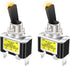 DaierTek Car Auto Lighted Toggle Switch 12V, Yellow 12 Volt LED Toggle Switch with Light Illuminated Amber 30 Amp Heavy Duty...
