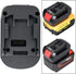 Battery Adapter for Milwakee 18V M18 and for Dewalt 20V Max Li-ion Battery DCB200 DCB201 DCB203 Convert to for Bosch 18V Lithium Tool Battery BAT6...