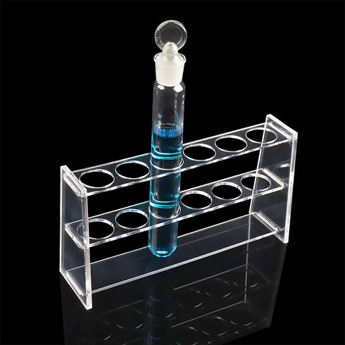 Acrylic Test Tube Holder Rack 6 Sockets for 10ml Centrifuge Tubes Clear (10ml,6 Sockets)...