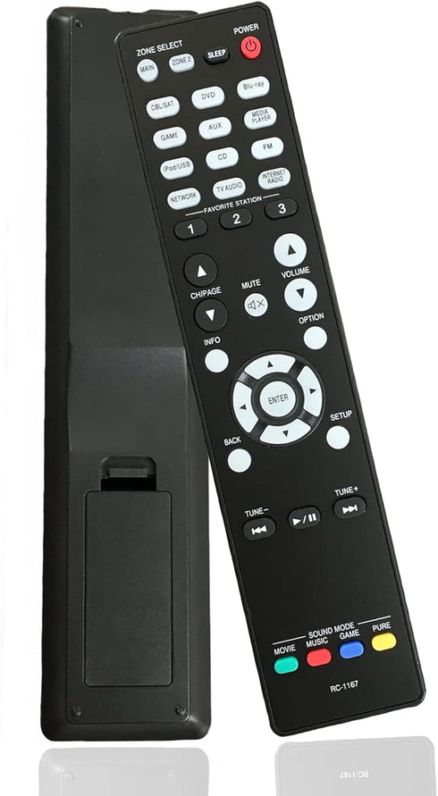 Replaced Remote Control Compatible for Denon AVR-1913 RC-1167 AVR-2113CI AVR-E400 Home Theater AV Receiver System...