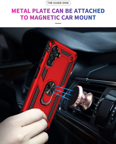 Galaxy A13 5G Case, Samsung A13 5G Case, Galaxy A04s Case with HD Screen Protector, Military-Grade Ring Holder Stand Car Mount 15ft Drop Tested Sh...