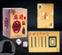 Mahjong Cards Golden Playing Cards Chinese Mah Jongg 2024 American Handheld Majhong Games PVC Waterproof Durable Portable Poker Cards Set with 2 D...
