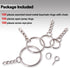 Swpeet 300Pcs Key Chain Rings Kit, 100Pcs Keychain Rings with Chain and 100Pcs Jump Ring with 100Pcs Screw Eye Pins Bulk for Jewelry Findings Maki...