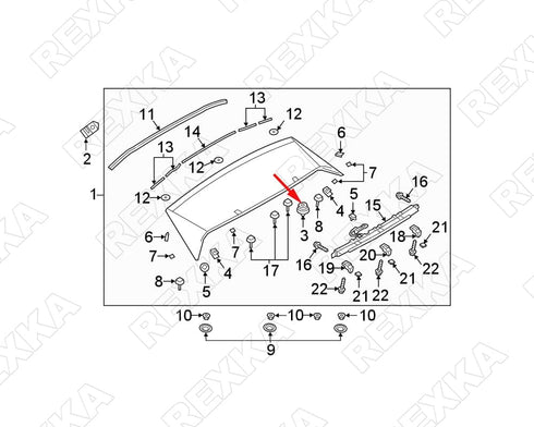 Rexka 25pcs Wheel Opening Molding Retainer Clip KB8A-51-W24A Compatible with Mazda 3, CX-30, CX-5...