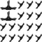 50 Pieces Drip Irrigation Fittings, 1/4 Inch Barbed Tee Fittings, Barbed Connectors for 1/4 Inch Irrigation Tubing for Drip Sprinkler Garden Lawn ...