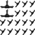 50 Pieces Drip Irrigation Fittings, 1/4 Inch Barbed Tee Fittings, Barbed Connectors for 1/4 Inch Irrigation Tubing for Drip Sprinkler Garden Lawn ...