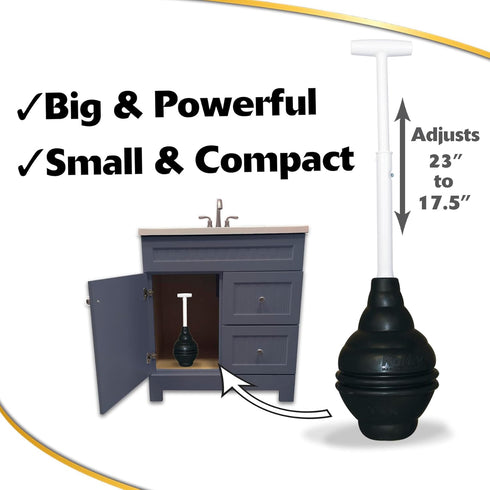 Korky BeehiveMAX Heavy Duty Toilet Plunger - Seals All Bowl Shapes – Powerful Clog Removal...