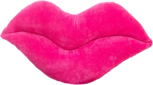 LEVINIS Hot Pink Lip Shape Throw Pillows Girls Soft Velvet Decorative Reversible Pillow Cushion for Bed Couch Office 23.6 x 13.6 Inch...