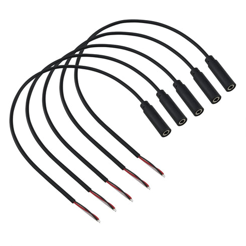5PCS Replacement 3.5mm Female Jack to Bare Wire Open End TRS 3 Pole Stereo 3.5mm Jack Plug Connector Audio Cable for Headphone Headset Earphone Ca...