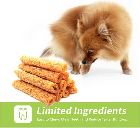 Chicken Dog Chew Sticks, Puffed Human Grade Dog Treat Sticks, Rawhide Alternative, Easy to Digest 10pcs/Pack...