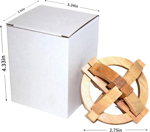 Wooden Brain Teaser Puzzles for Adults 3-D Desktop Toys for Kids Disassemble & Assemble Puzzles for Adults (Intermediate Difficulty-Globe)...