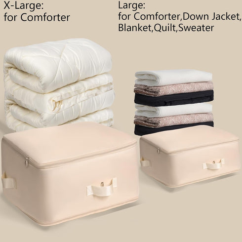 Ultra Space Saving Self Compression Organizer Bags,Comforter Storage Bag,Compression Bags for Storage,Large Moving Bags,Compression Organizer for ...