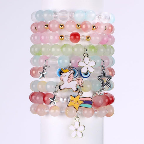 New Glass Beads Bracelet Making Kit Women Adult?Two-Color Transparent Gradient Glass BeadsJewelry Making Kit Gift...