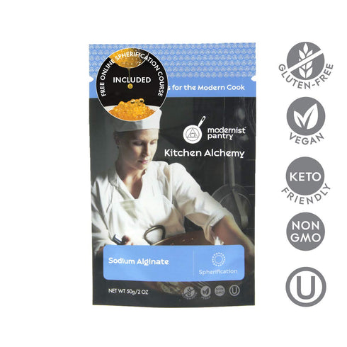 Pure Sodium Alginate (Molecular Gastronomy) ? Non-GMO Vegan OU Kosher Certified - 50g/2oz...