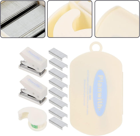 Staplers for Desk Mini Stapler 1 Set Desk Accessory Kits 3 in 1 Desktop Stapler Hole Punch Tape Dispenser Office Supplies Set for Office Home Stat...