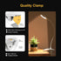 Clip on Light for Bed & Desk, Reading in Bed, Dorm, Flexible Gooseneck, Battery Operated Rechargeable Clamp Lamp for Headboard, Eye-Caring LED Lig...