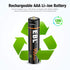 EBL Rechargeable AAA Lithium Batteries 1.5V AAA Battery 900mWh USB Rechargeable Batteries - 4 Pack...