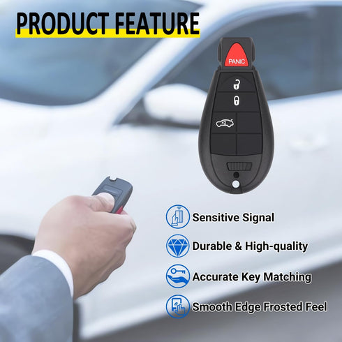 Key Fob Entry Remote Control Key Compatible with Chrysler 300, Dodge Charger, Dodge Challenger, Dodge Magnum, Replacement for M3N5WY783X IYZ-C01C,...