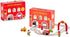 Petit Collage Wind Up Toy Playset, Little Firehouse – Wooden Toddler Toy Set with Wind-Up Fire Truck, Track Pieces, and Pop-Out Play Pieces – Acti...