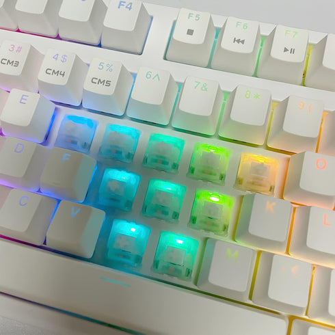 kutethy Gateron Switches Milky White Mechanical Keyboard Yellow 5pins for All MX Mechanical Keyboard(72 Pcs, White)...