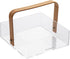 Mind Reader Napkin Holder, Kichen Storage, Countertop Organizer, Caddy, Kitchen, Acrylic, 7.25"L x 7.25"W x 5.5"H, Brown...