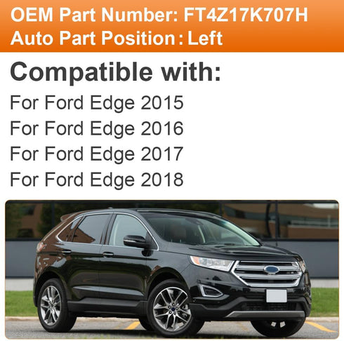 Senzeal Driver Side Heated Mirror Glass Replacement with Blind Spot Mirror for Ford Edge 2015 2016 2017 2018 FT4Z17K707H (Left Side)...