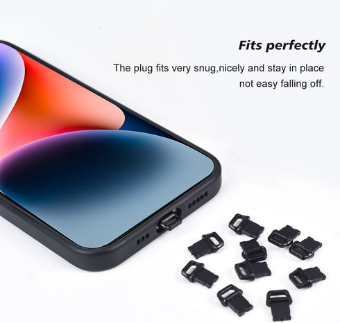 12PACK Lightning Anti Dust Plug with Easy-Grip Tab Compatible with iPhone 14,14 Pro Max,iPhone 13,13 Pro Max,12,11,11 Pro,X,XS,XR,8,7,iPhone Charg...