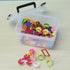 Teyyvn Plastic Mini Latch Box, Storage Bin with Locking Lids(Pack of 4, 2 L, Clear)...